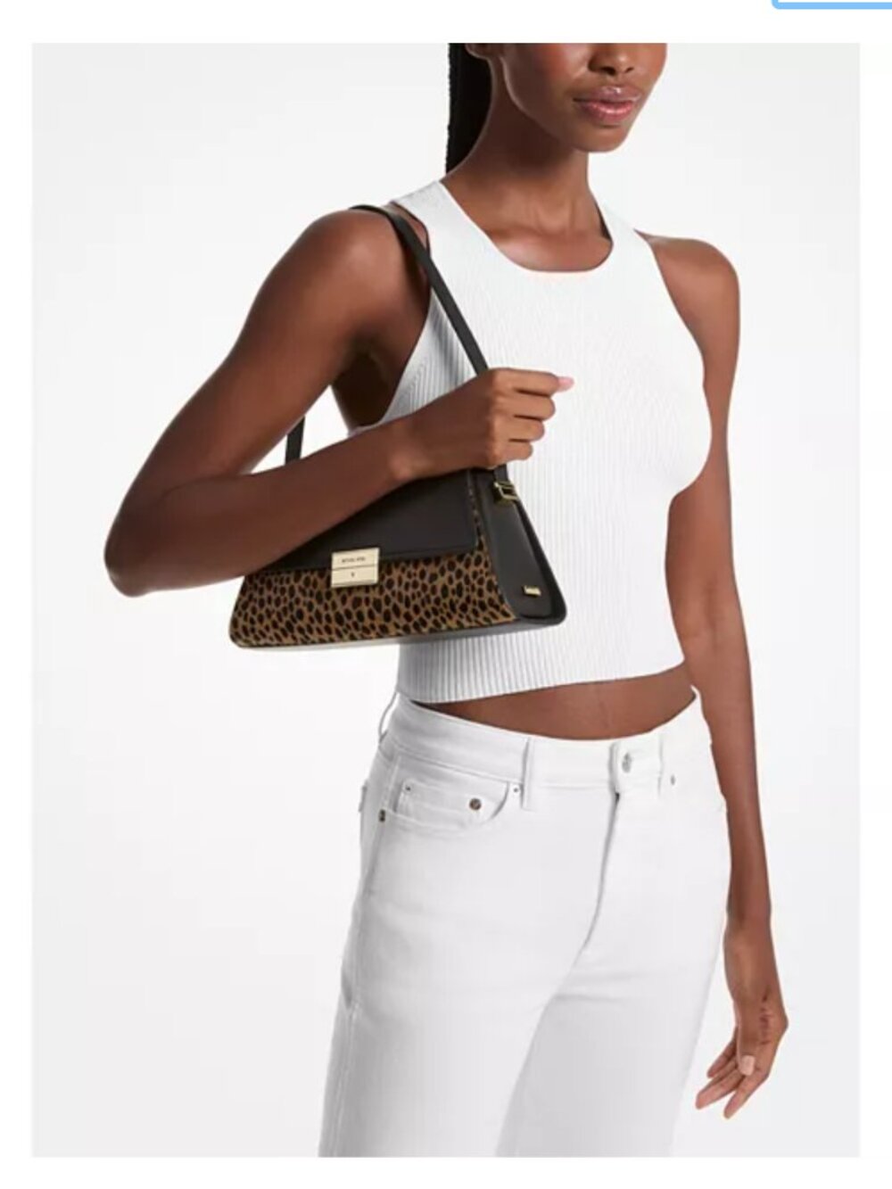 MICHAEL Michael Kors Ludlow Medium Cheetah Calf Hair Shoulder Bag LIKE NEW